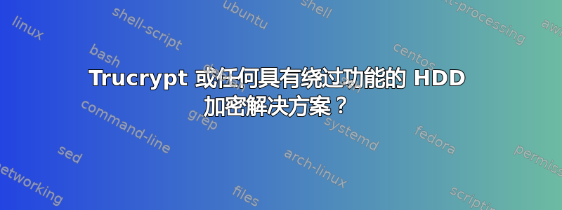 Trucrypt 或任何具有绕过功能的 HDD 加密解决方案？