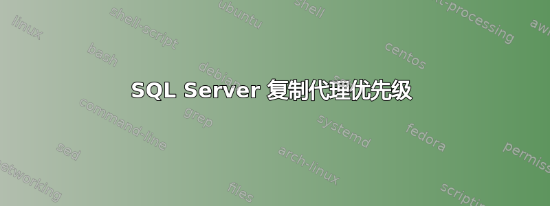 SQL Server 复制代理优先级