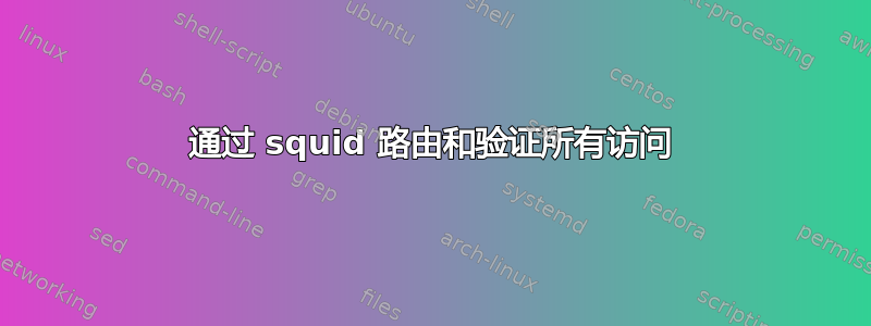 通过 squid 路由和验证所有访问