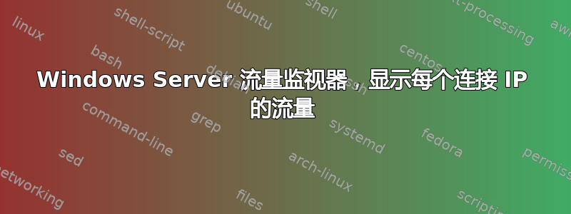 Windows Server 流量监视器，显示每个连接 IP 的流量