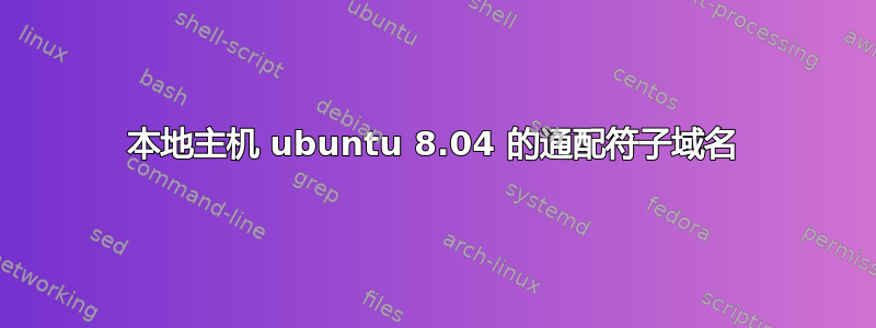 本地主机 ubuntu 8.04 的通配符子域名