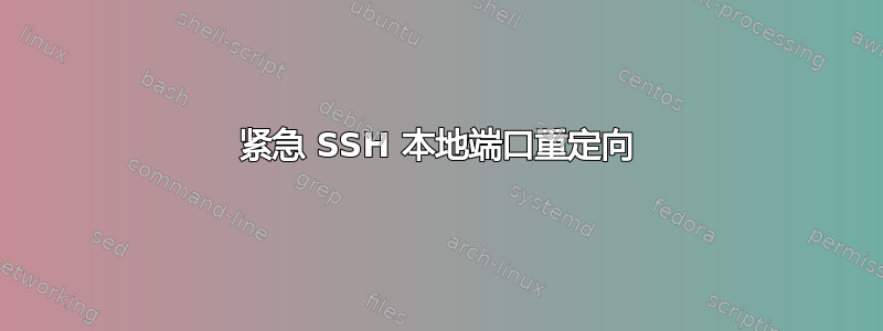 紧急 SSH 本地端口重定向