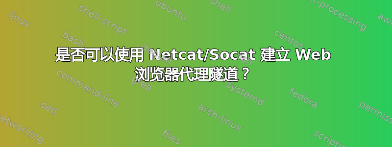 是否可以使用 Netcat/Socat 建立 Web 浏览器代理隧道？