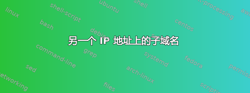 另一个 IP 地址上的子域名