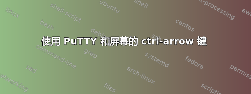 使用 PuTTY 和屏幕的 ctrl-arrow 键