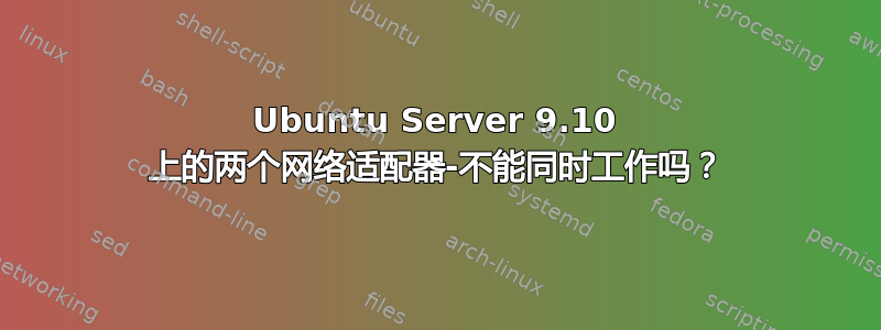 Ubuntu Server 9.10 上的两个网络适配器-不能同时工作吗？