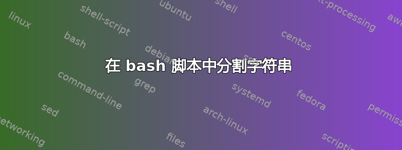 在 bash 脚本中分割字符串