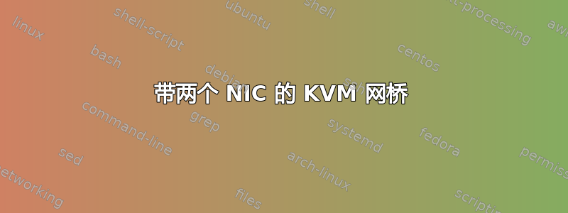 带两个 NIC 的 KVM 网桥