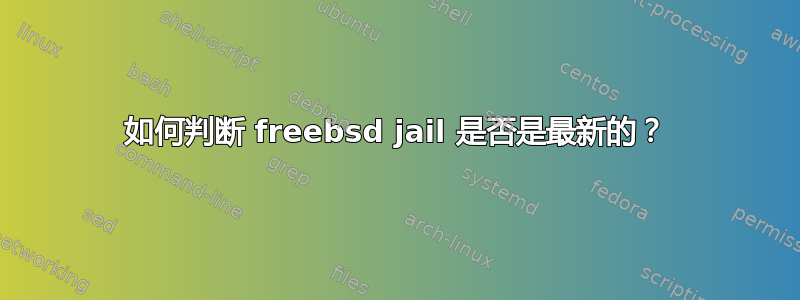 如何判断 freebsd jail 是否是最新的？