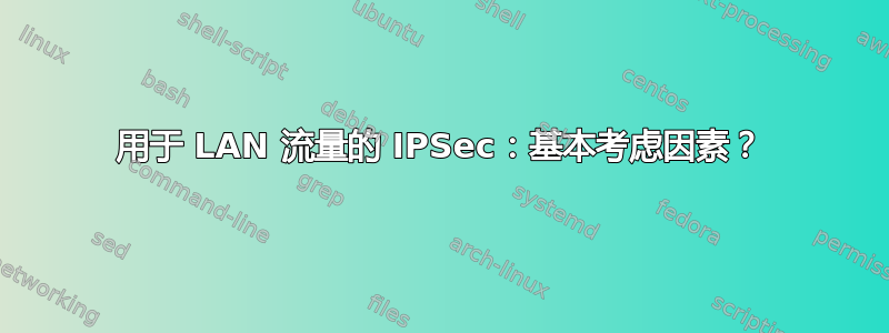 用于 LAN 流量的 IPSec：基本考虑因素？