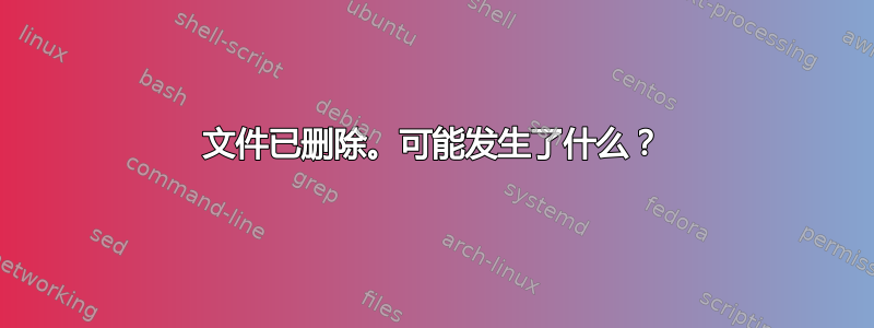 文件已删除。可能发生了什么？