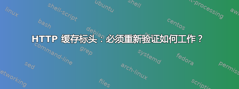 HTTP 缓存标头：必须重新验证如何工作？