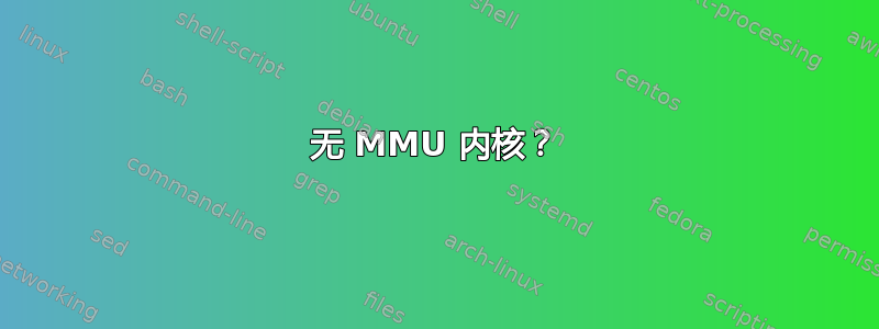 无 MMU 内核？