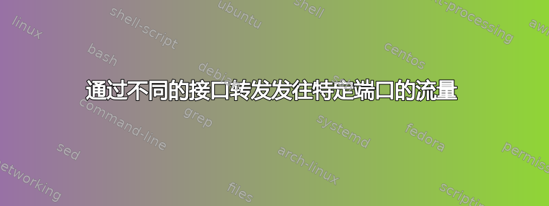 通过不同的接口转发发往特定端口的流量