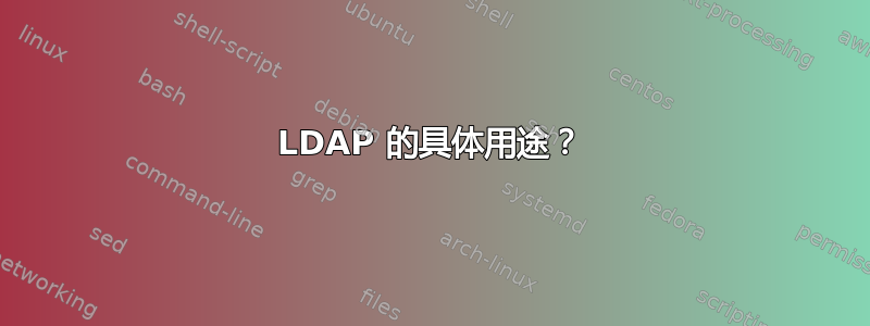 LDAP 的具体用途？