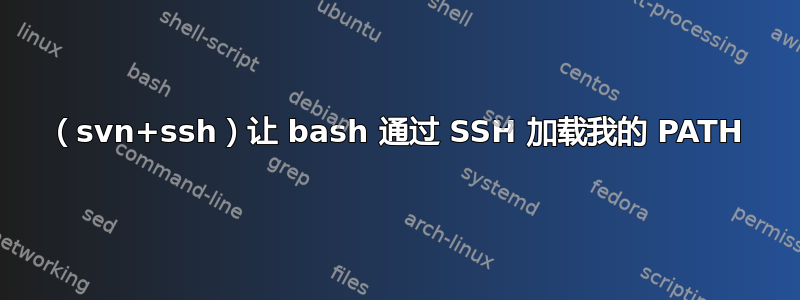 （svn+ssh）让 bash 通过 SSH 加载我的 PATH