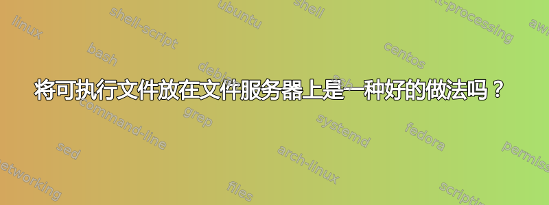 将可执行文件放在文件服务器上是一种好的做法吗？