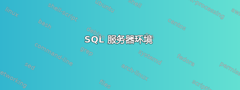 SQL 服务器环境