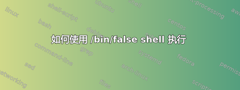 如何使用 /bin/false shell 执行