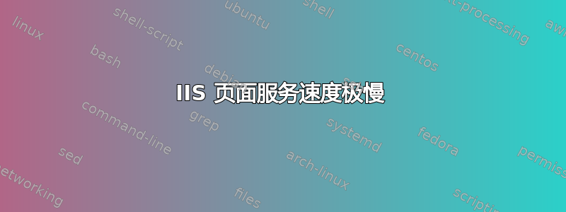 IIS 页面服务速度极慢