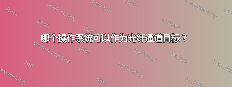 哪个操作系统可以作为光纤通道目标？