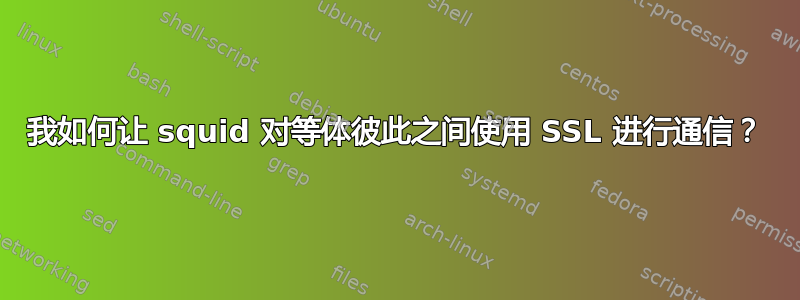 我如何让 squid 对等体彼此之间使用 SSL 进行通信？