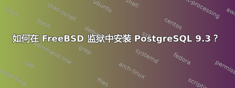 如何在 FreeBSD 监狱中安装 PostgreSQL 9.3？