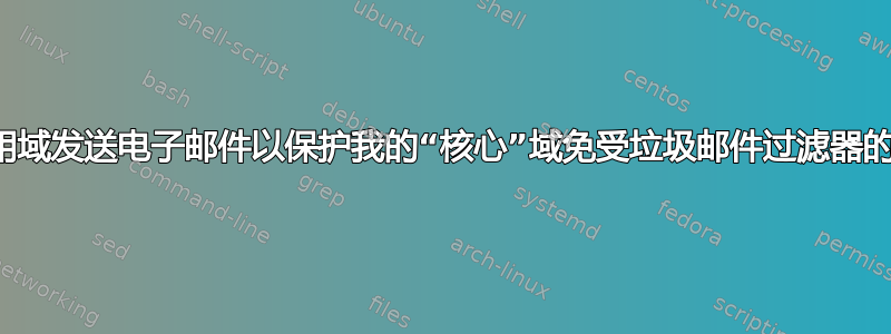 从备用域发送电子邮件以保护我的“核心”域免受垃圾邮件过滤器的侵害