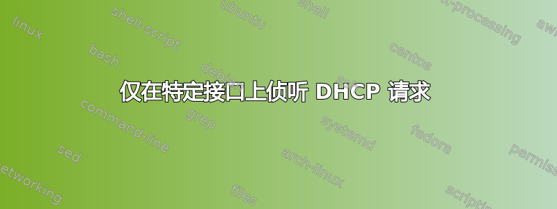 仅在特定接口上侦听 DHCP 请求