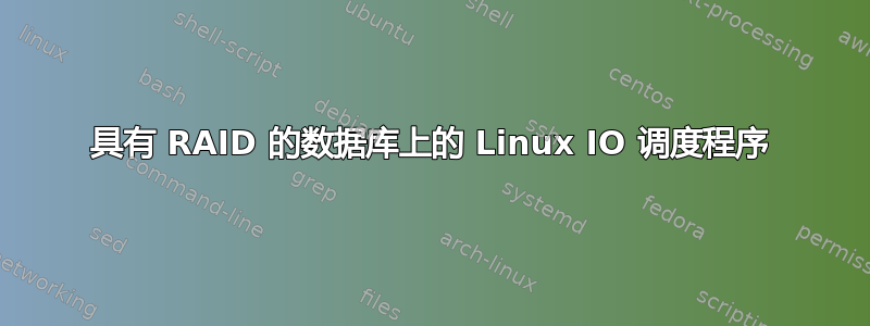 具有 RAID 的数据库上的 Linux IO 调度程序