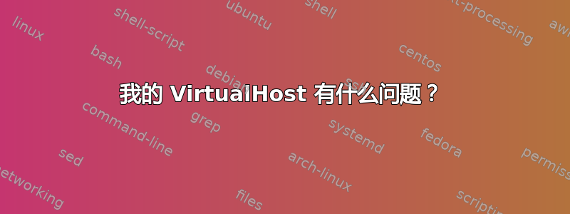 我的 VirtualHost 有什么问题？