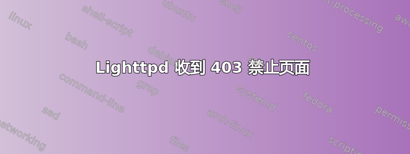 Lighttpd 收到 403 禁止页面