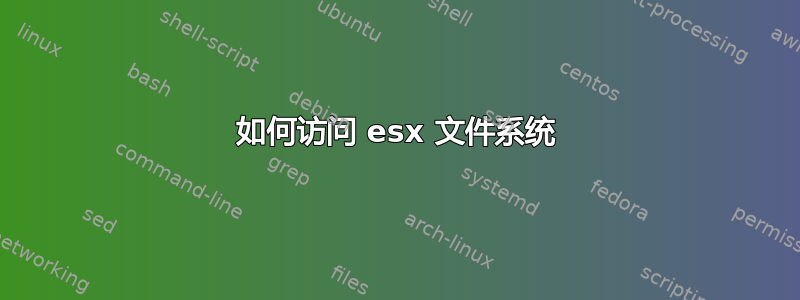 如何访问 esx 文件系统