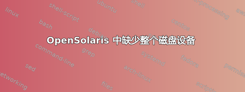 OpenSolaris 中缺少整个磁盘设备