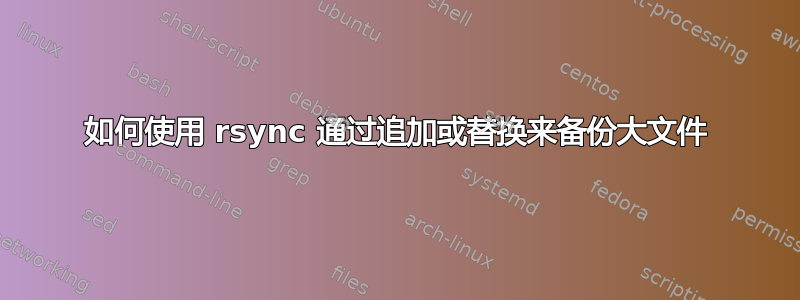 如何使用 rsync 通过追加或替换来备份大文件