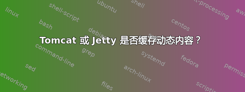 Tomcat 或 Jetty 是否缓存动态内容？