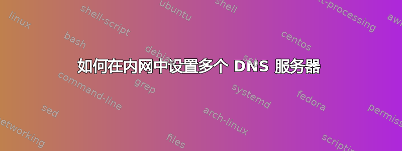 如何在内网中设置多个 DNS 服务器