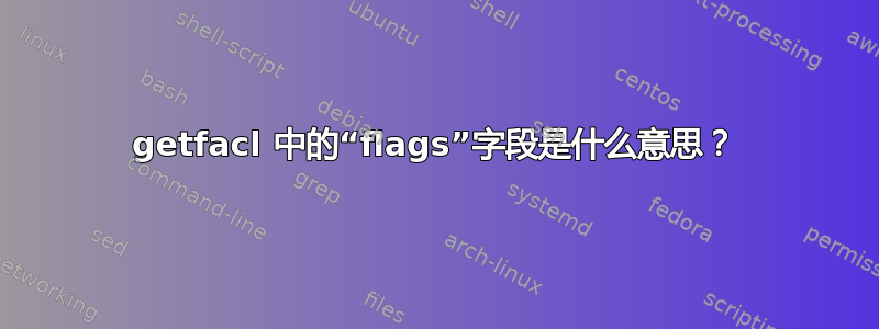 getfacl 中的“flags”字段是什么意思？