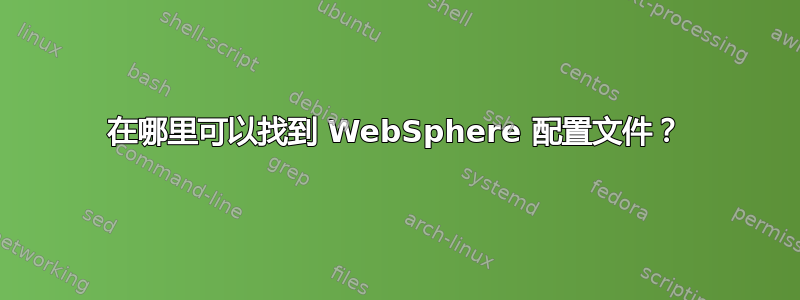 在哪里可以找到 WebSphere 配置文件？