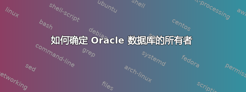 如何确定 Oracle 数据库的所有者