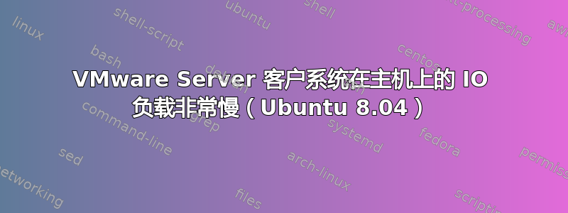 VMware Server 客户系统在主机上的 IO 负载非常慢（Ubuntu 8.04）