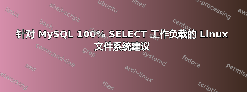 针对 MySQL 100% SELECT 工作负载的 Linux 文件系统建议