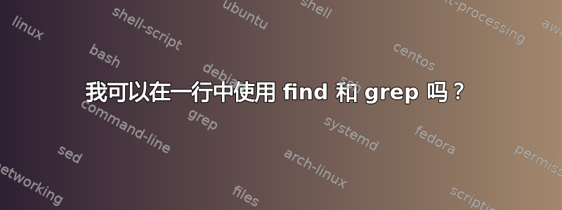 我可以在一行中使用 find 和 grep 吗？