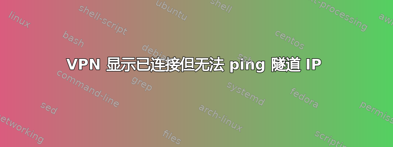 VPN 显示已连接但无法 ping 隧道 IP