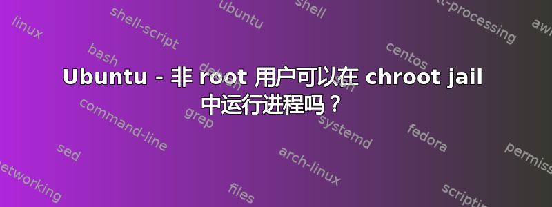 Ubuntu - 非 root 用户可以在 chroot jail 中运行进程吗？