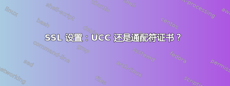 SSL 设置：UCC 还是通配符证书？