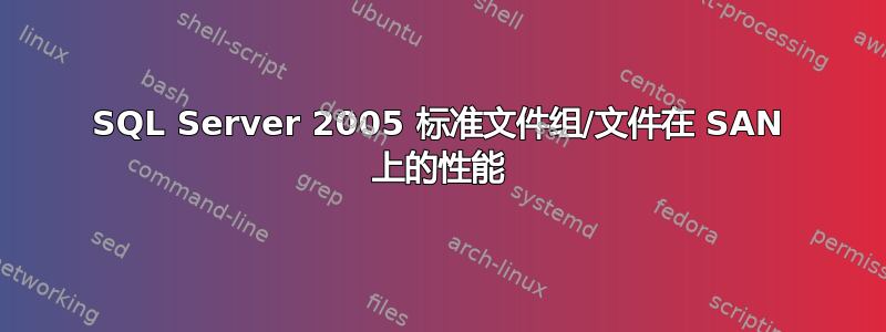 SQL Server 2005 标准文件组/文件在 SAN 上的性能