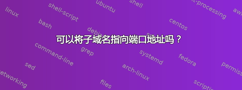 可以将子域名指向端口地址吗？