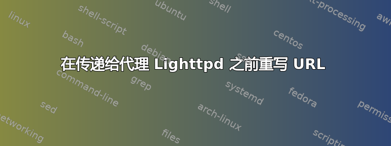 在传递给代理 Lighttpd 之前重写 URL