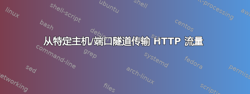 从特定主机/端口隧道传输 HTTP 流量